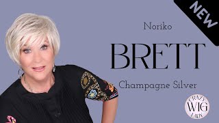 Noriko BRETT wig review  CHAMPAGNE SILVER  BRAND NEW STYLE [upl. by Ajam]