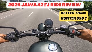 New Jawa 42 FJ Ride Review 2024 model  Better than hunter 350 [upl. by Essiralc]