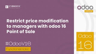 How to Restrict Price Modification to Managers in Odoo 16 PoS  Restrict Price Modification in Odoo [upl. by Akimahs708]