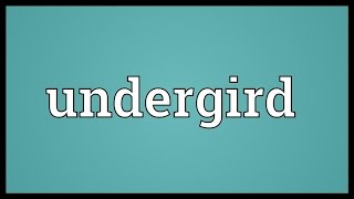 Undergird Meaning [upl. by Herwig234]