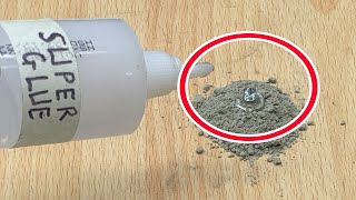 Pour super glue on the cement and its amazing it works like magic [upl. by Nobell]