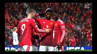 EA FC 25 PS5 United Career S18ème finale Europa League United Vs Rangers Sliders V3 FUMA World Class [upl. by Assirk]