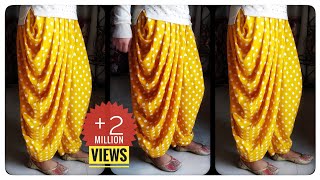 How To Make Dhoti Salwar  Dhoti Salwaar Cutting And Stitching  Stitch By Stitch [upl. by Candra963]