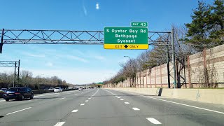 Long Island Expressway I495 west Exits 5243  Commack to Jericho NY [upl. by Aihsenal]