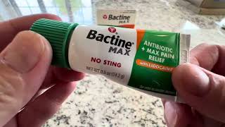 Bactine MAX Antibiotic  Pain Relieving Ointment Review [upl. by Onitrof]