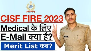 CISF Fire Medical 2023  CISF Fireman Final Merit List 2023  CISF Fireman Final Result 2023 [upl. by Janot199]