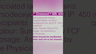 Ursocol SR 450 Tablet uses in Hindi shots [upl. by Assirrem]