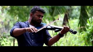 kanneer poovinte  Kireedam Malayalam movie song  Violin  Visakh R [upl. by Hanah]