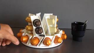 Présentoir rotatif pour capsules à café Nespresso imprimé 3D [upl. by Solracnauj212]