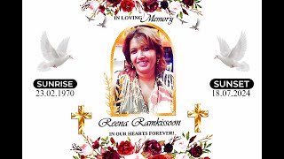 Reena Ramkissoon’s Funeral Service  Cremation  July 21 2024 [upl. by Easton]