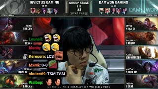 IG vs DWG  2019 Worlds Groups Day 3  Twitch VOD with Chat [upl. by Nnylirej]