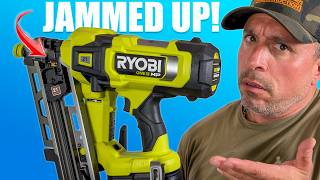 RYOBI Airstrike Framing NAILER JAMMED On Me BIGGER PROBLEMS [upl. by Ynalem728]