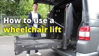 How to use a wheelchair lift to get inside a van [upl. by Balthazar]