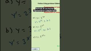 💥 Derivada de una función exponencial en cualquier base  🔝 Reglas de DERIVAR [upl. by Aubrette750]