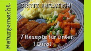 Trotz Inflation  7 Rezepte für unter 1 Euro  Hauptgerichte I Hauptmahlzeiten [upl. by Eseekram]