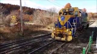 Freight Trains of Massachusetts CSX PampW and NECR Trains [upl. by Eiralam]