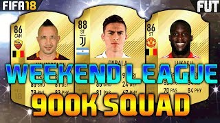 FIFA 18 850K900K SQUAD BUILDER feat DYBALA LUKAKU NAINGGOLAN  FUT CHAMPIONS TEAM [upl. by Atiuqcir]