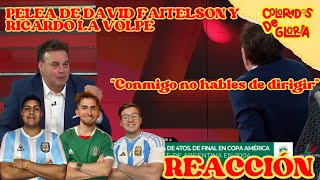 🇦🇷REACCIÓN ARGENTINOS REACCIONAN A LA PELEA DE DAVID FAITELSON CON RICARDO LAVOLPE ⚽️🇲🇽😱‼️ [upl. by Ranie]