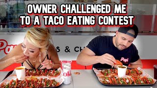 RESTAURANT OWNER CHALLENGED ME TO A TACO EATING CONTEST  Papis Churros and Tacos RainaisCrazy [upl. by Antoinette]