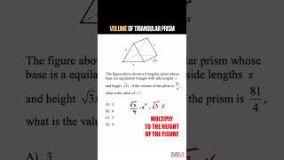 Volume of Triangular Prism Geometry SAT ACT Practice [upl. by Gordy]