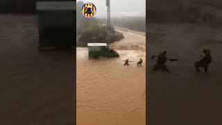 Stranded drivers rescued from deadly Spain flooding shorts [upl. by Siddra]