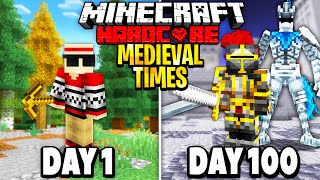 I Survived 100 Days in the Medieval Times on Hardcore Minecraft Heres What Happened [upl. by Ingelbert]