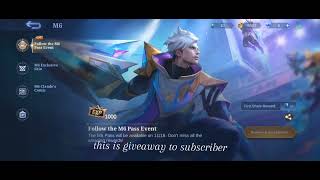 giveaway a weakly diamond pass in mlbb [upl. by Rodolphe580]