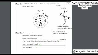 Chemistry paper 1 AQA GCSE 2022 Walkthrough [upl. by Patrick]