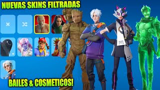 NUEVO Filtrado Skins y Bailes Fortnite Guardianes de La Galaxia Nike amp Mas [upl. by Akemet397]