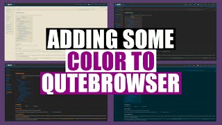 CSS Stylesheets And Custom Userscripts In Qutebrowser [upl. by Agosto756]