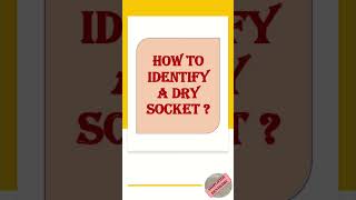 How to identify a dry socket youtubeshorts dental dentistry bds dentist extraction teeth [upl. by Klehm90]