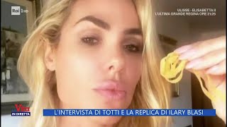 Lintervista di Totti e la replica di Ilary Blasi  La Vita in diretta 12092022 [upl. by Bokaj]