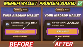 MEMEFI WALLET PROBLEMS SOLVED 💯 [upl. by Aidole]