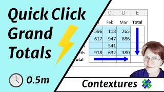 Quick Trick Adds Excel Grand Total Formulas Automatically [upl. by Daffi240]