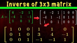 HOW TO FIND INVERSE OF MATRIX BY ELEMENTARY ROW OPERATIONS matrix engineering mathematics [upl. by Eilliw]