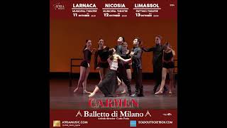 The legendary ballet CARMEN performed by Balletto di Milano for the first time in Cyprus in October [upl. by Adnolehs139]