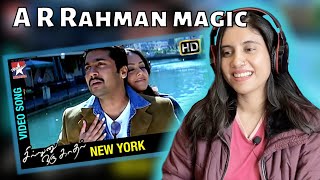 New York Song Reaction  Sillunu Oru Kadhal   Suriya  Jyothika  AR Rahman  Ashmita Reacts [upl. by Tnek640]