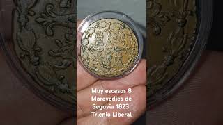 8MARAVEDIESFERNANDOVIISEGOVIA1823TRIENIOLIBERALRARAESCASA [upl. by Storer]