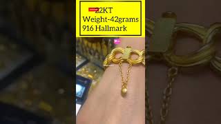 42 grams gold bracelet design gold goldplatedbangles goldjewellery goldaccessorie [upl. by Gnuhp]