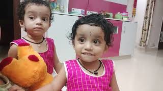 laughing😂and talking🤐😛turning into crying🤣😭 TwinsCharviChanvi viral twins vlogs [upl. by Ahsienod]