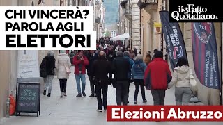 Elezioni in Abruzzo chi vincerà tra centrodestra e centrosinistra Parlano i cittadini [upl. by Cristobal100]