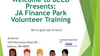 JA Finance Park Volunteer Training [upl. by Neelyaj]