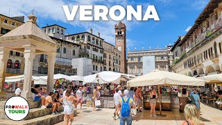 Verona Italy Walking Tour  4K UHD  with Captions [upl. by Woothen]