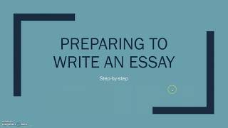 Planning and preparing to write an essay [upl. by Alta]