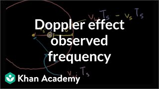 Doppler effect formula for observed frequency  Physics  Khan Academy [upl. by Christina]