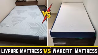 Wakefit Vs Livpure Mattress detail Comparison  Dual Comfort with Hard amp Soft side  Quality test [upl. by Moazami]