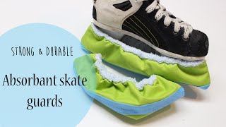 How to sew durable rugged skate guards  hockey or figure skates [upl. by Atselec]