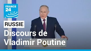 REPLAY  Discours de Vladimir Poutine devant la Nation • FRANCE 24 [upl. by Nonnarb796]