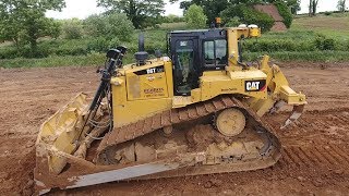 Caterpillar D6T LGP Bulldozer working [upl. by Sadye]