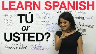 Learn Spanish  Tú or Usted [upl. by Eissed608]